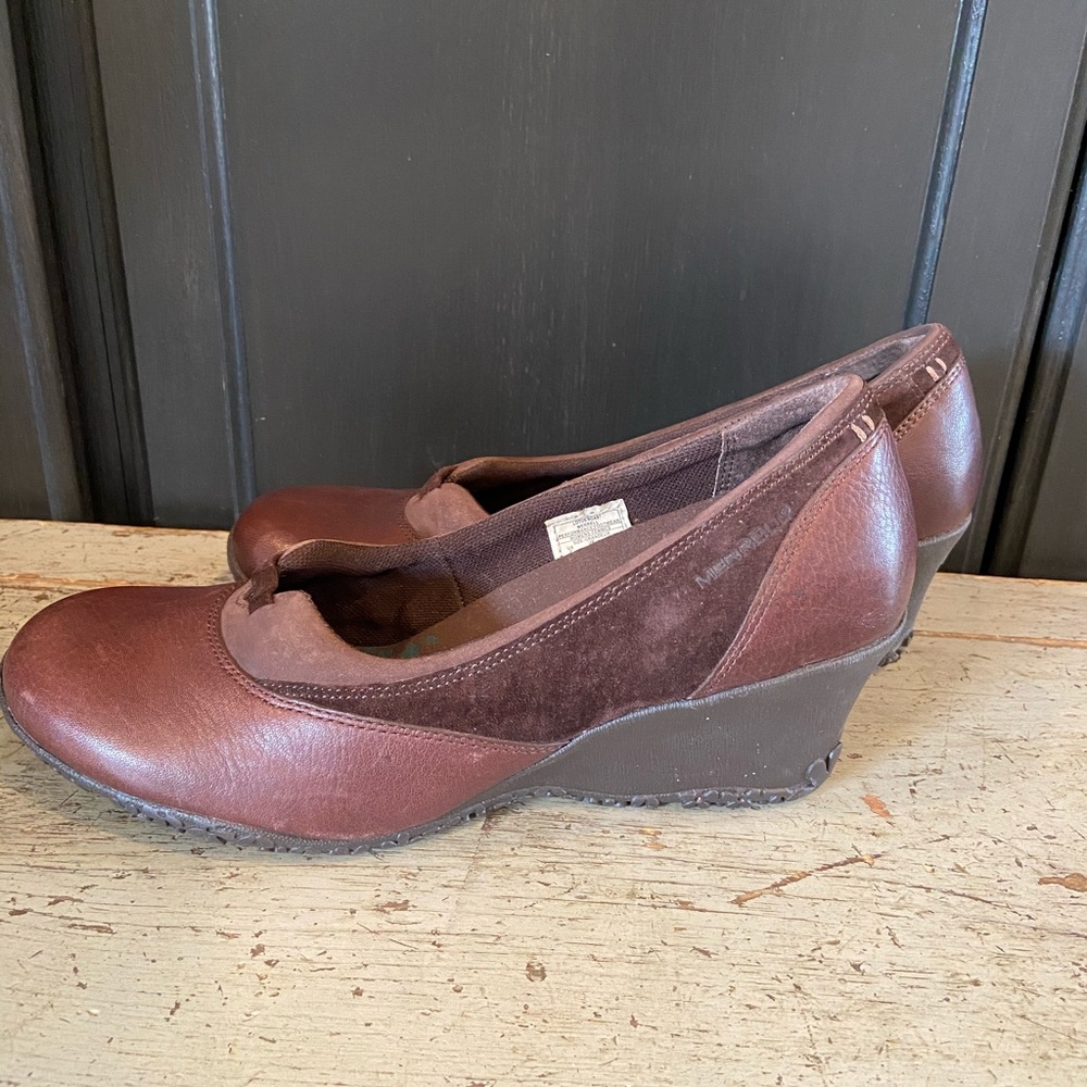 Merrell Lotus Roast Wedge Heels Size 8 - Picture 2 of 7